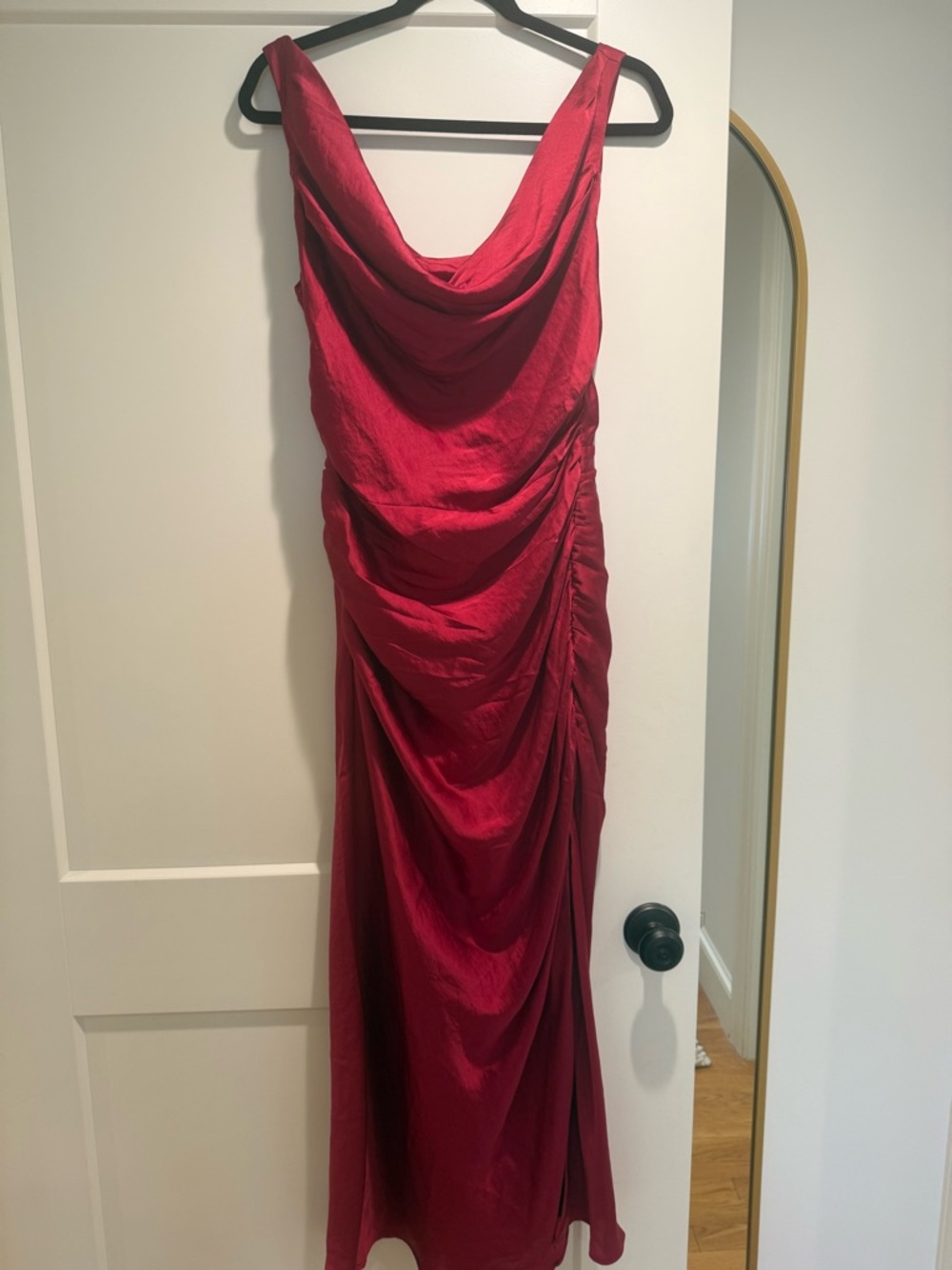 Abercrombie & Fitch Raspberry Draped Maxi Dress